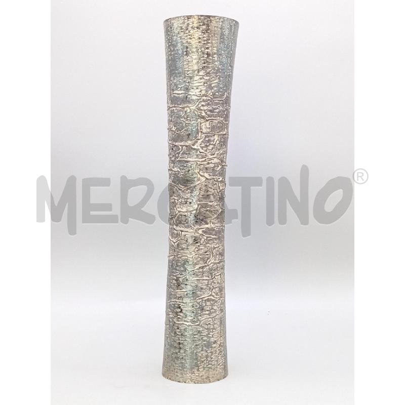 VASO METALLO CESELLATO H.42 CM CILINDRICO | Mercatino dell'Usato Moncalieri bengasi 1