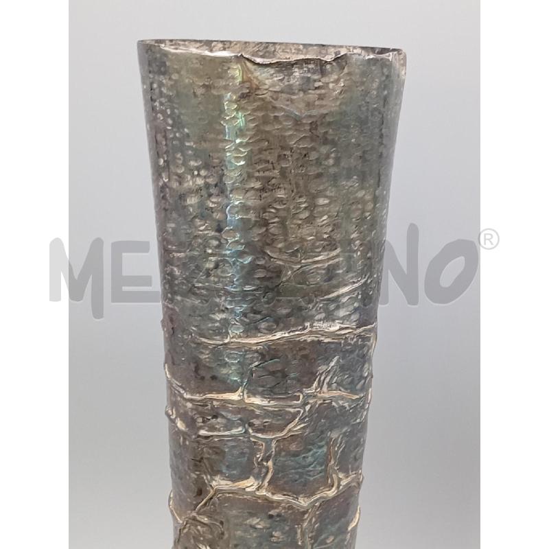 VASO METALLO CESELLATO H.42 CM CILINDRICO | Mercatino dell'Usato Moncalieri bengasi 3