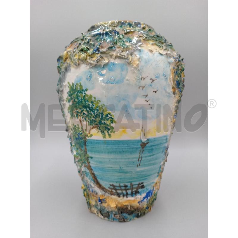 VASO TERRACOTTA ALBISOLA LINA MARE H.26 | Mercatino dell'Usato Moncalieri bengasi 2