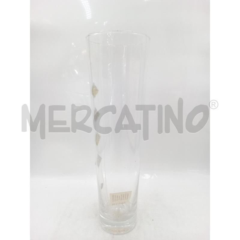 VASO VETRO ALTO C/PLACCHE ARGENTATE PORTA FIORI ARREDAMENTO  | Mercatino dell'Usato Moncalieri bengasi 2