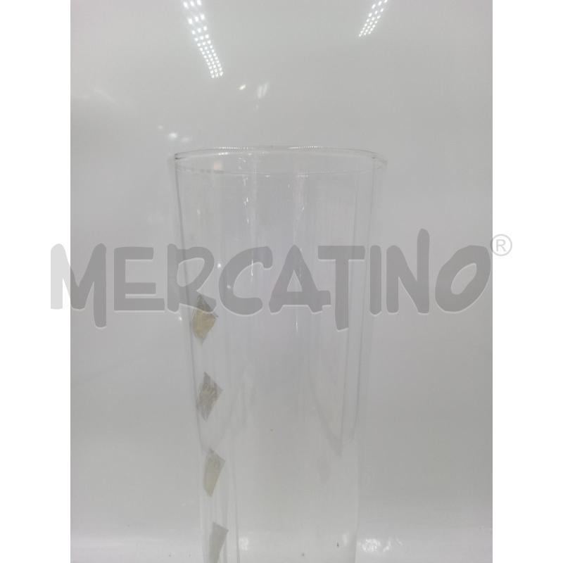 VASO VETRO ALTO C/PLACCHE ARGENTATE PORTA FIORI ARREDAMENTO  | Mercatino dell'Usato Moncalieri bengasi 3