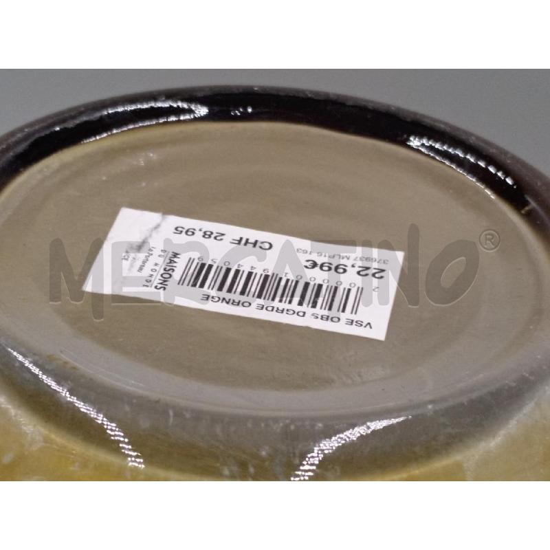 VASO VETRO ARREDAMENTO GIALLO PANCIUTO  | Mercatino dell'Usato Moncalieri bengasi 5
