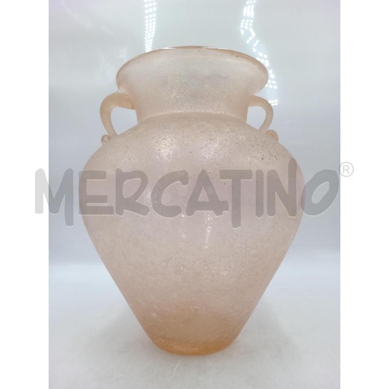 VASO VETRO ATTR. SEGUSO ROSA ACIDATO H.29 | Mercatino dell'Usato Moncalieri bengasi 1