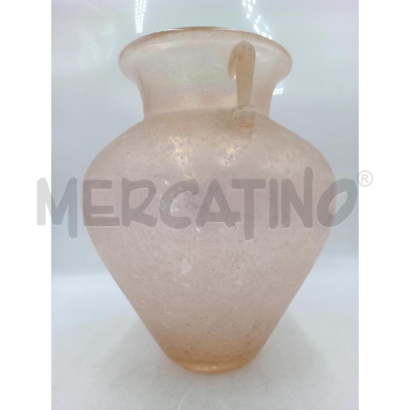 VASO VETRO ATTR. SEGUSO ROSA ACIDATO H.29 | Mercatino dell'Usato Moncalieri bengasi 2