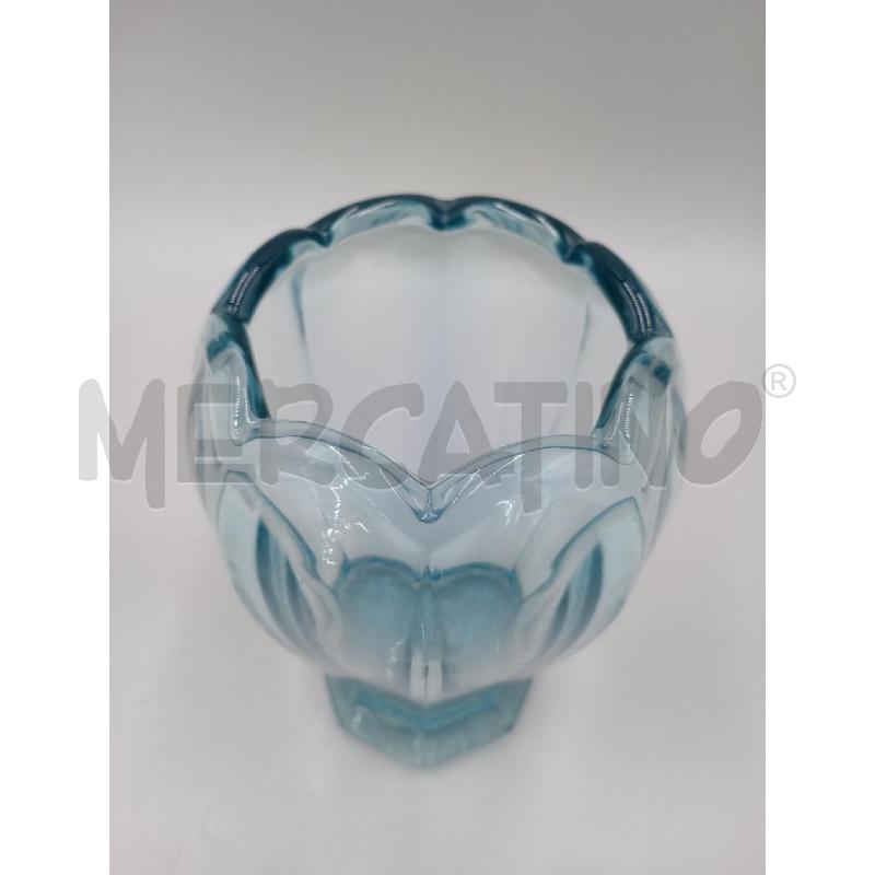 VASO VETRO AZZURRO PANCIUTO H.19 CM | Mercatino dell'Usato Moncalieri bengasi 2