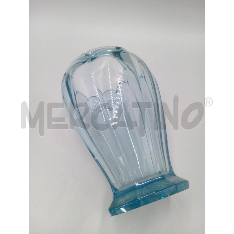 VASO VETRO AZZURRO PANCIUTO H.19 CM | Mercatino dell'Usato Moncalieri bengasi 3