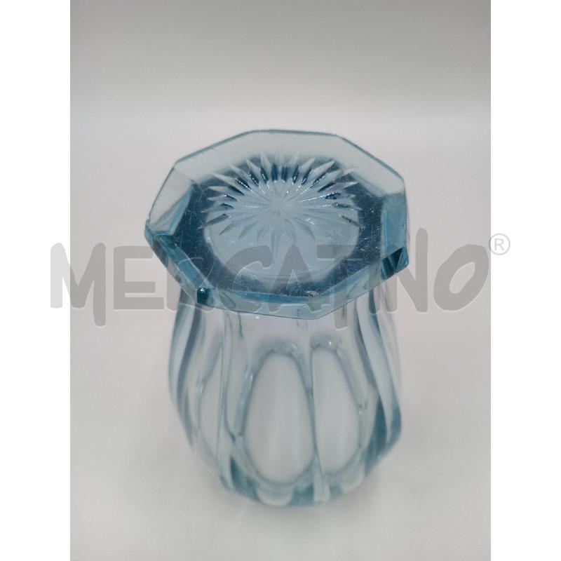VASO VETRO AZZURRO PANCIUTO H.19 CM | Mercatino dell'Usato Moncalieri bengasi 4
