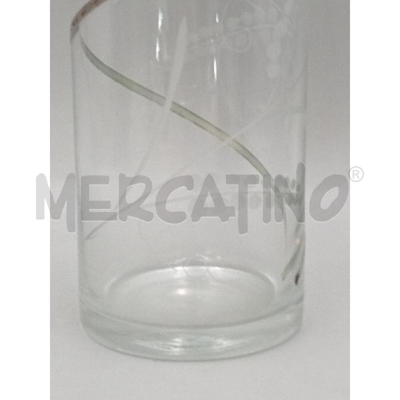 VASO VETRO CILINDRICO PORTA FIORI C/LAVORAZIONE OVETTA E SPIRALE METALLO CROMATO  | Mercatino dell'Usato Moncalieri bengasi 4