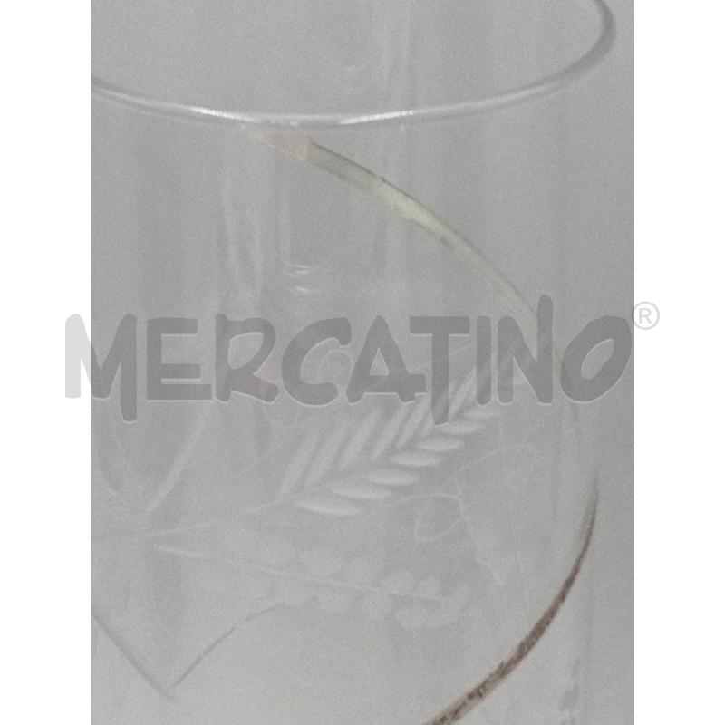 VASO VETRO CILINDRICO PORTA FIORI C/LAVORAZIONE OVETTA E SPIRALE METALLO CROMATO  | Mercatino dell'Usato Moncalieri bengasi 5