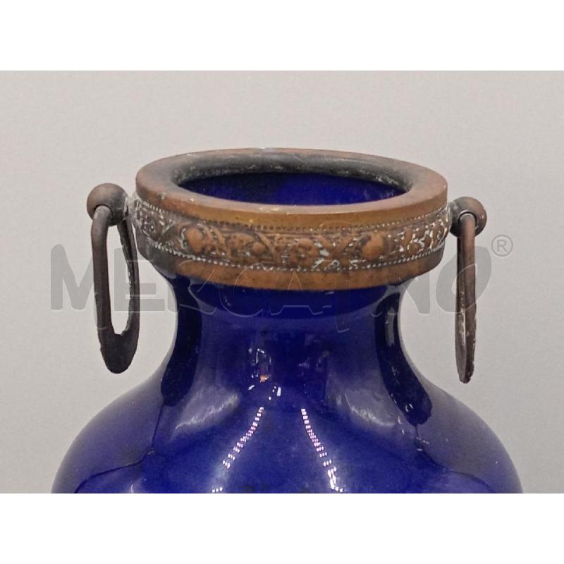 VASO VETRO FRANCESE? CM 38 BASE METALLO | Mercatino dell'Usato Moncalieri bengasi 3