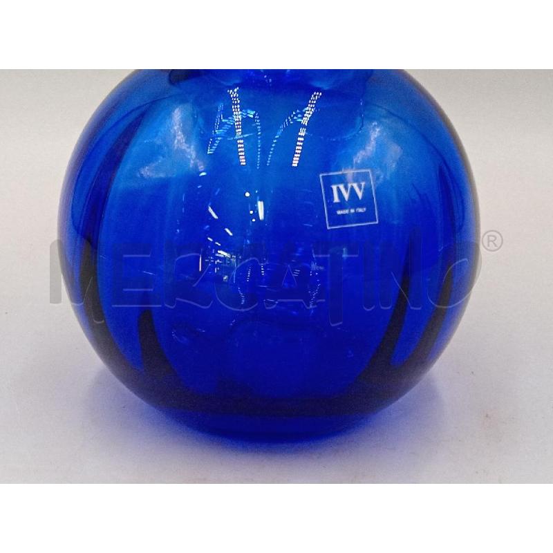 VASO VETRO IVV BLU CM 19 | Mercatino dell'Usato Moncalieri bengasi 3