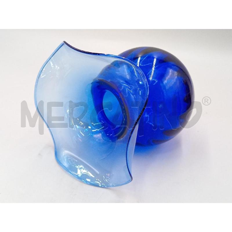 VASO VETRO IVV BLU CM 19 | Mercatino dell'Usato Moncalieri bengasi 5