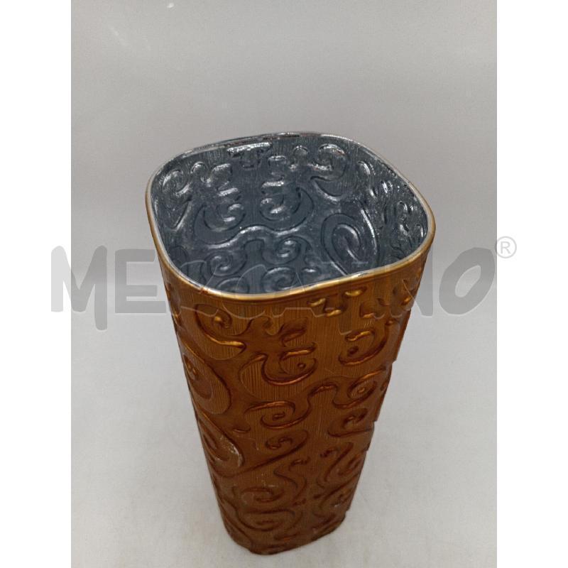 VASO VETRO IVV ESTERNAMENTE DORATO LAVORAZIONE CURVE E INTERNO ARGENTATO | Mercatino dell'Usato Moncalieri bengasi 3