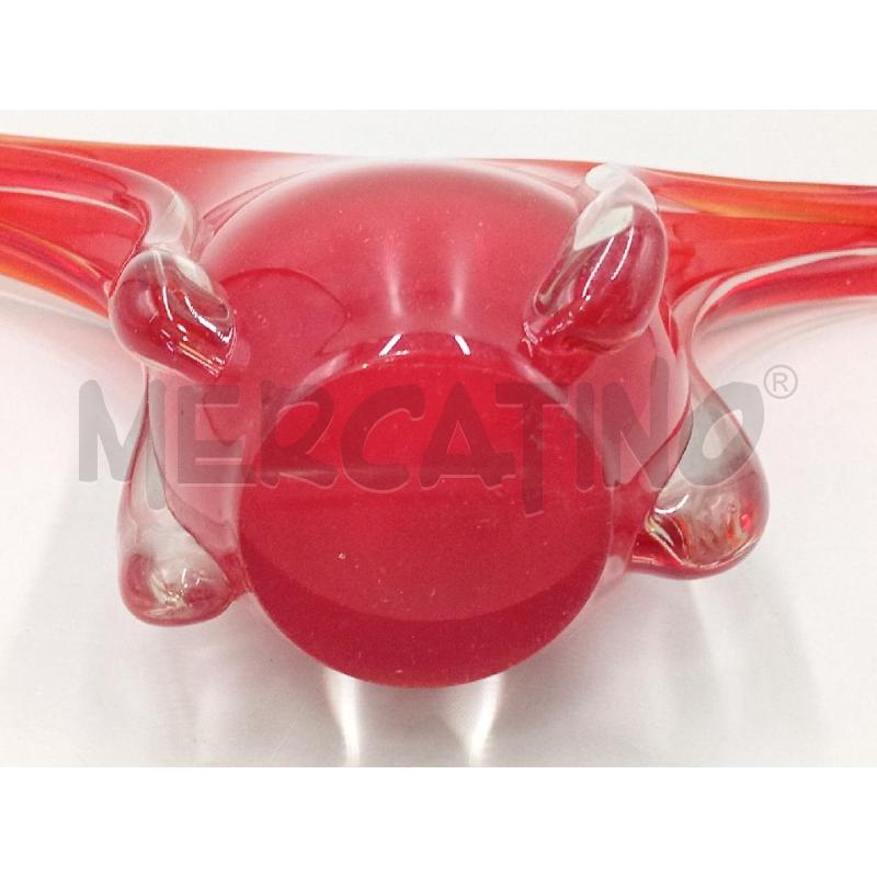 VASO VETRO MURANO ROSSO RUBINO ALTO CM 22 X 30 | Mercatino dell'Usato Moncalieri bengasi 5
