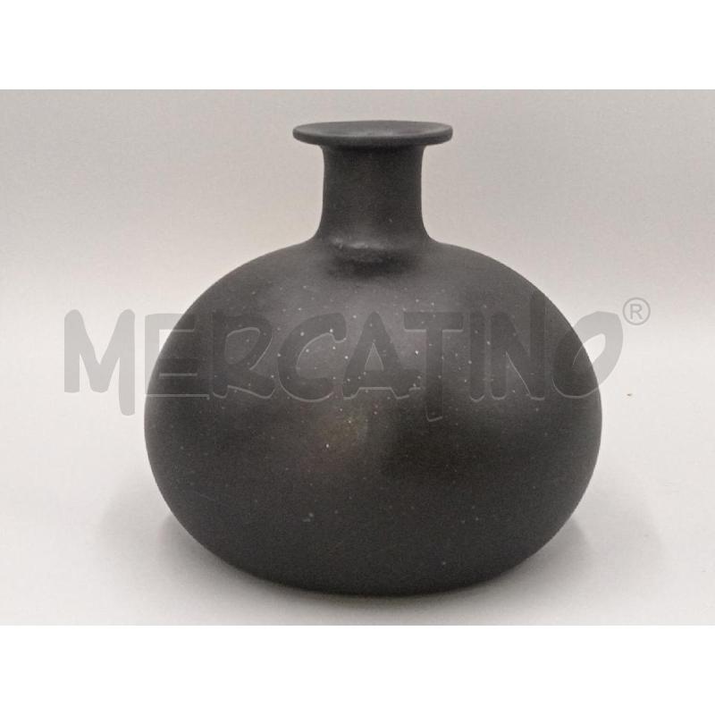 VASO VETRO NERO ACIDATO PANCIUTO | Mercatino dell'Usato Moncalieri bengasi 1