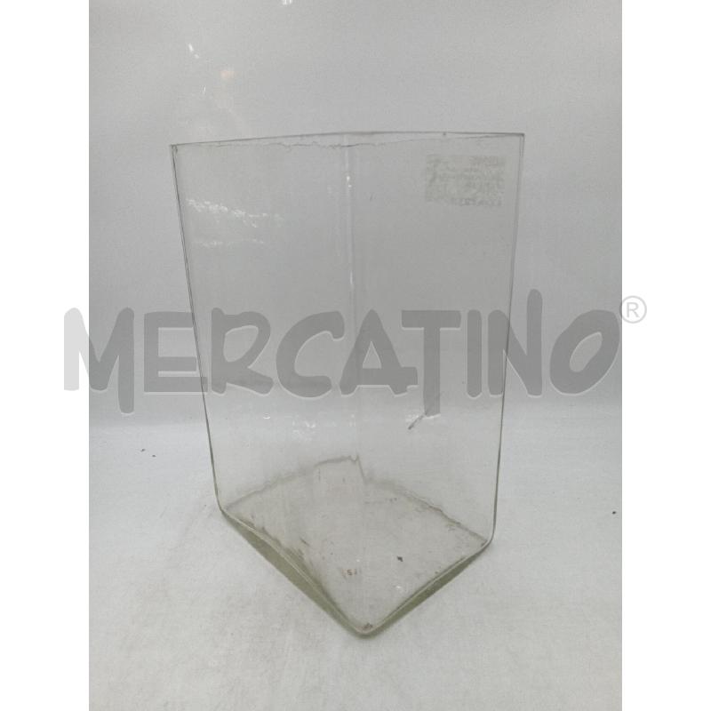 VASO VETRO RETTANGOLARE ALTO CM 34 | Mercatino dell'Usato Moncalieri bengasi 1