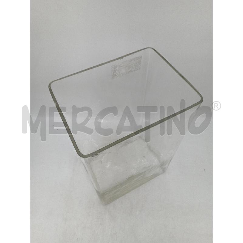 VASO VETRO RETTANGOLARE ALTO CM 34 | Mercatino dell'Usato Moncalieri bengasi 3