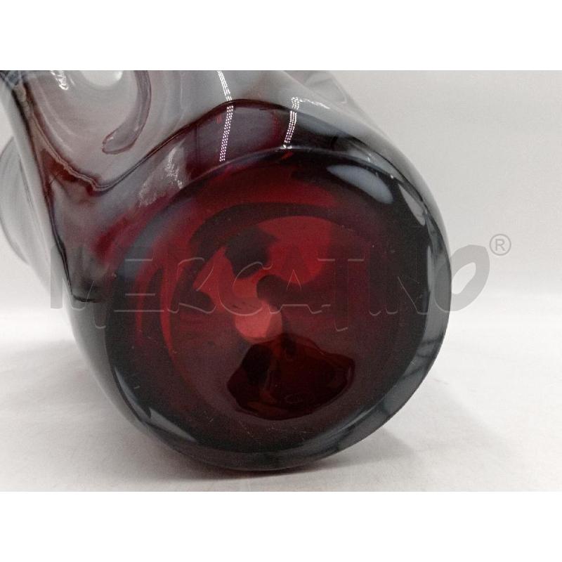 VASO VETRO STILE MURANO FAZZOLETTO COLORAZIONE AMBRATA E MACULATO BIANCO  | Mercatino dell'Usato Moncalieri bengasi 5