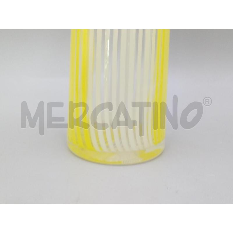 VASO VETRO STILE MURANO MANIFATTURA SIA COLORAZIONE GIALLA RIGHE  | Mercatino dell'Usato Moncalieri bengasi 3