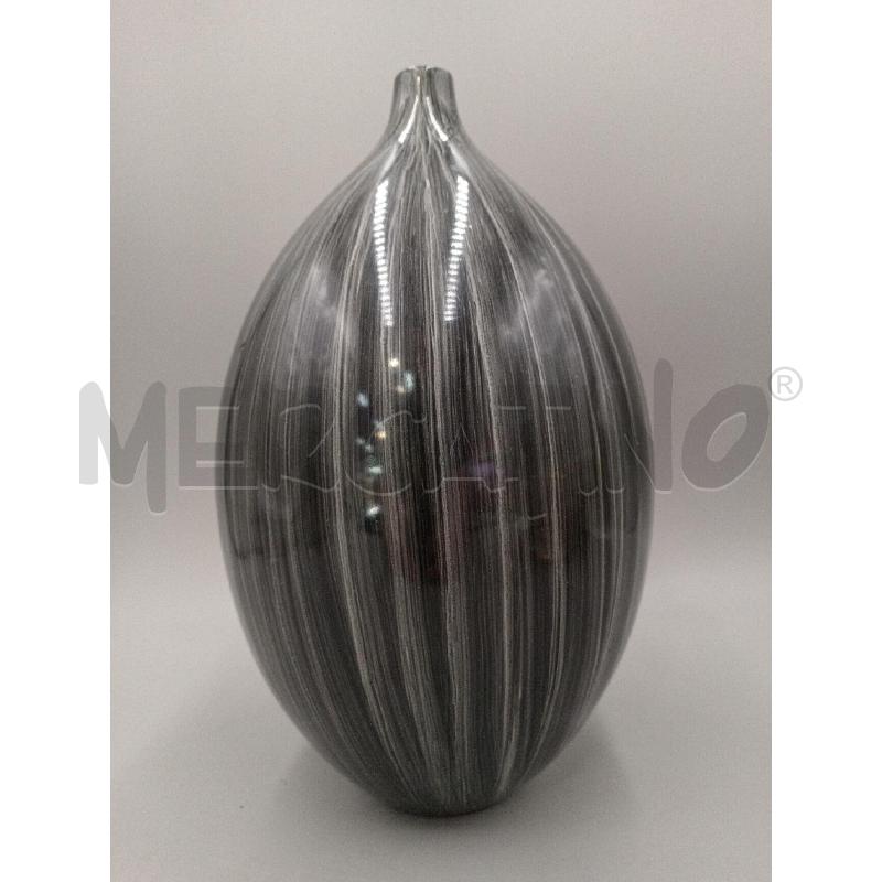 VASO VETRO STRIATO GRIGIO H.30 | Mercatino dell'Usato Moncalieri bengasi 1