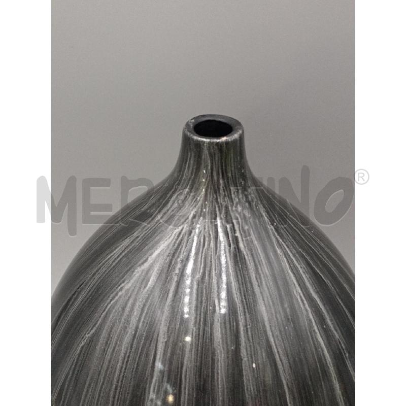 VASO VETRO STRIATO GRIGIO H.30 | Mercatino dell'Usato Moncalieri bengasi 2