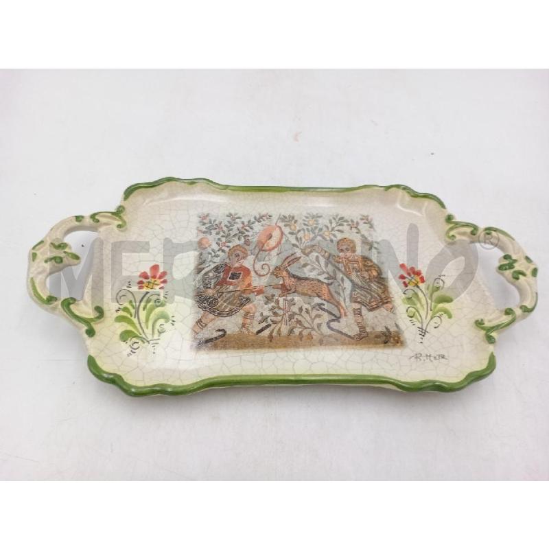 VASSOIO CERAMICA VILLA ROMANA DI PIAZZA ARMERINA | Mercatino dell'Usato Moncalieri bengasi 1