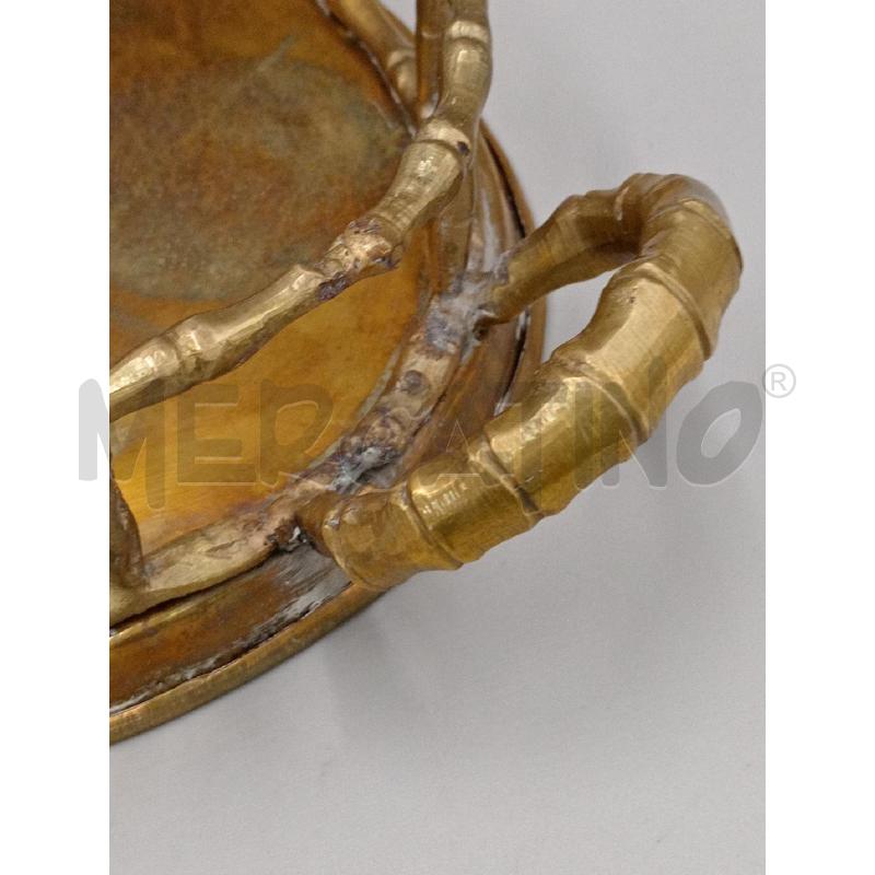 VASSOIO METALLO FORMA OVALE OTTONE C/DOPPI MANICI  | Mercatino dell'Usato Moncalieri bengasi 5