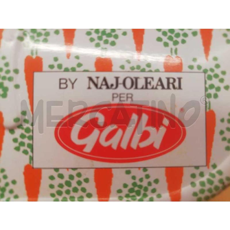 VASSOIO METALLO PUBBLICITARIO NAJ OLEARI DECORO CAROTE  | Mercatino dell'Usato Moncalieri bengasi 5
