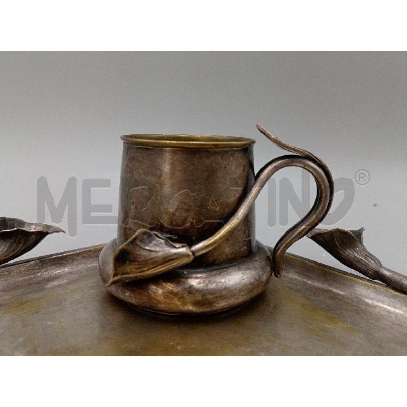 VASSOIO M ETALLO LIBERTY CON TAZZA E POSACENERE | Mercatino dell'Usato Moncalieri bengasi 3