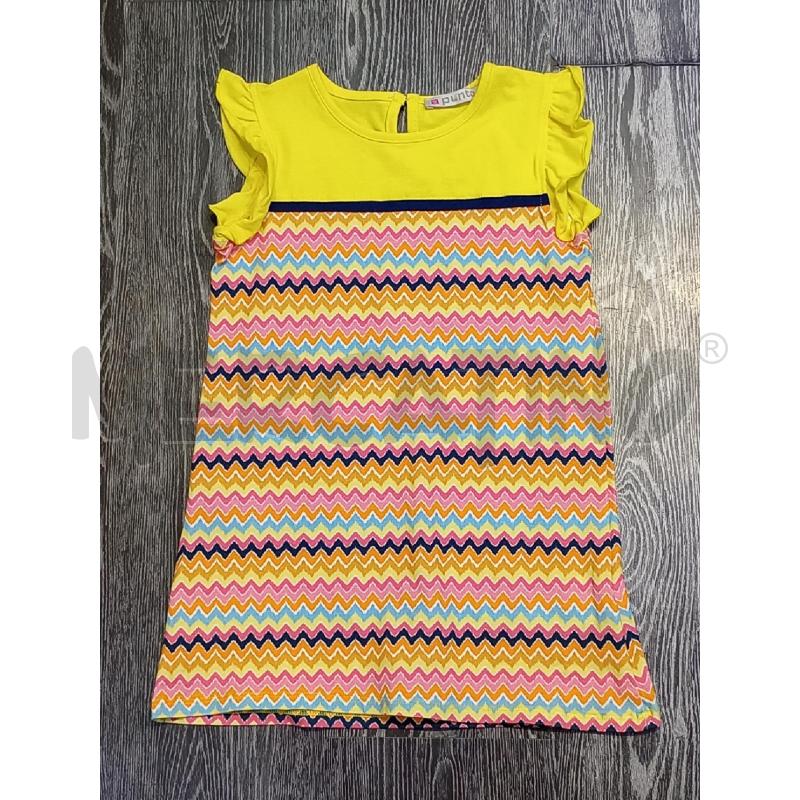 VESTITO BAMBINA A PUNTO GIALLO ZIG ZAG | Mercatino dell'Usato Moncalieri bengasi 1