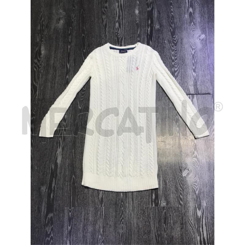 VESTITO BAMBINA POLO RALPH LAUREN BIANCO  | Mercatino dell'Usato Moncalieri bengasi 1