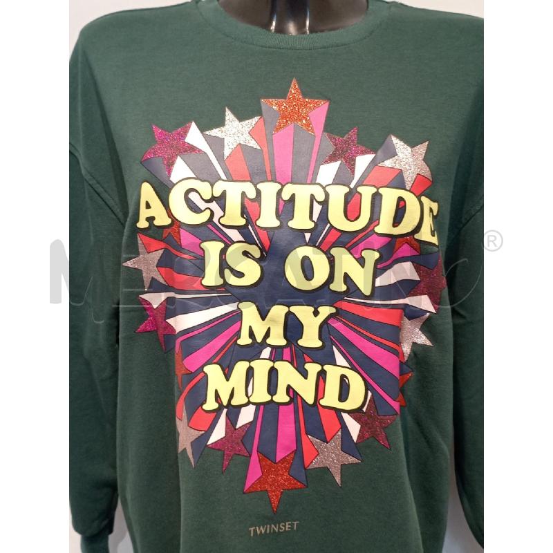 VESTITO DONNA ACTITUDE TWIN SET VERDE CON STAMPA | Mercatino dell'Usato Moncalieri bengasi 3