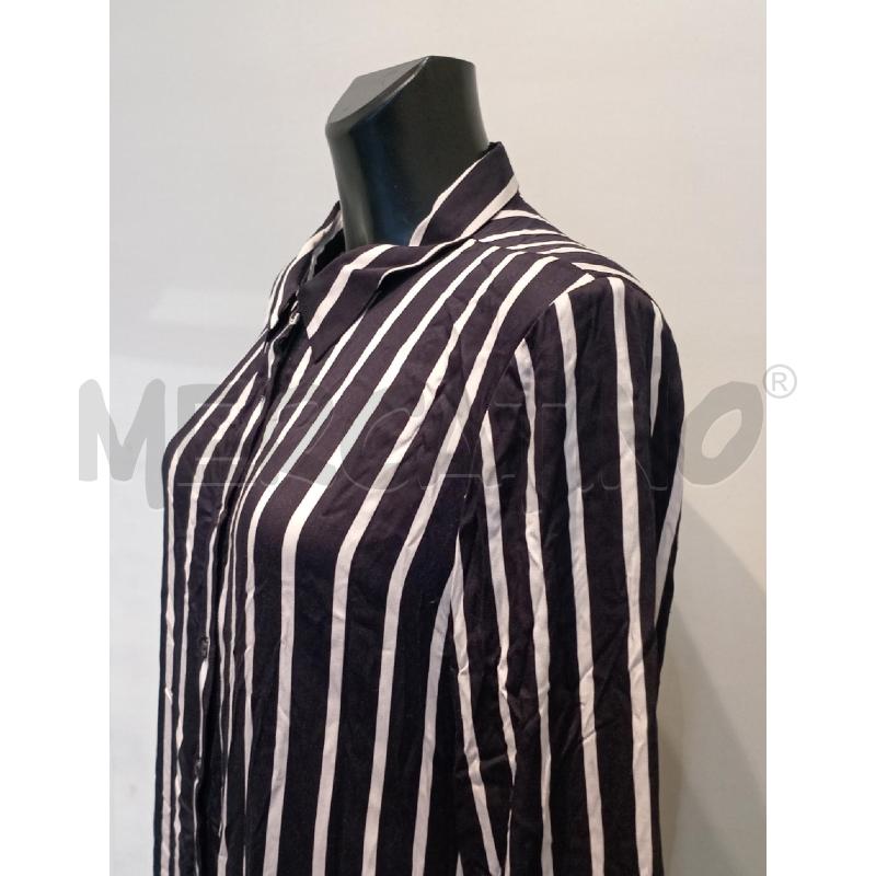 VESTITO DONNA ALESSIA SANTI RIGHE BIANCO NERO BORDO FIORI | Mercatino dell'Usato Moncalieri bengasi 4