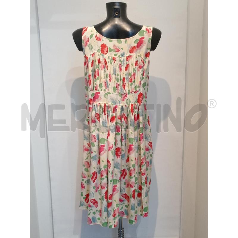 VESTITO DONNA ASPESI BEIGE FIORELLINI ROSSI SETA | Mercatino dell'Usato Moncalieri bengasi 2