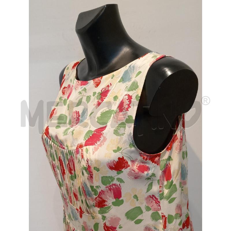 VESTITO DONNA ASPESI BEIGE FIORELLINI ROSSI SETA | Mercatino dell'Usato Moncalieri bengasi 4