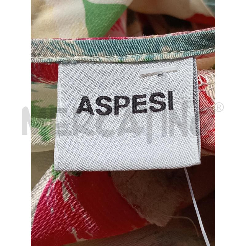 VESTITO DONNA ASPESI BEIGE FIORELLINI ROSSI SETA | Mercatino dell'Usato Moncalieri bengasi 5