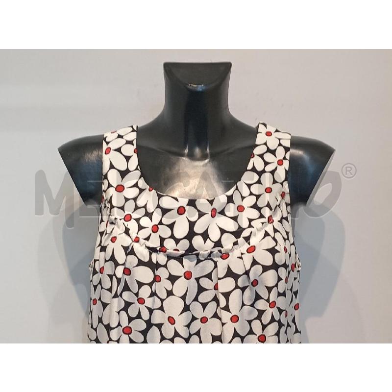 VESTITO DONNA ASPESI BIANCO NERO SETA FIORELLINI | Mercatino dell'Usato Moncalieri bengasi 3