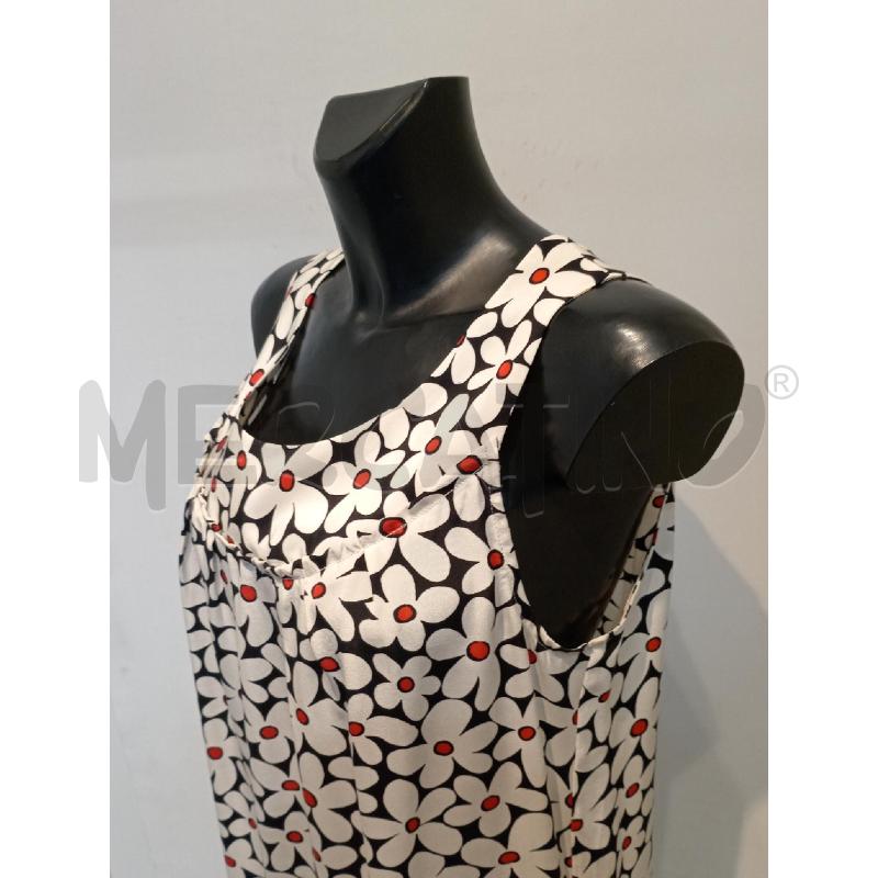 VESTITO DONNA ASPESI BIANCO NERO SETA FIORELLINI | Mercatino dell'Usato Moncalieri bengasi 4