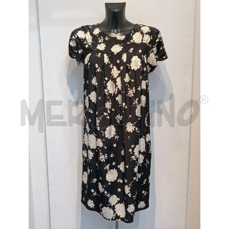 VESTITO DONNA ASPESI SETA NERO CON FIORI BIANCHI | Mercatino dell'Usato Moncalieri bengasi 1