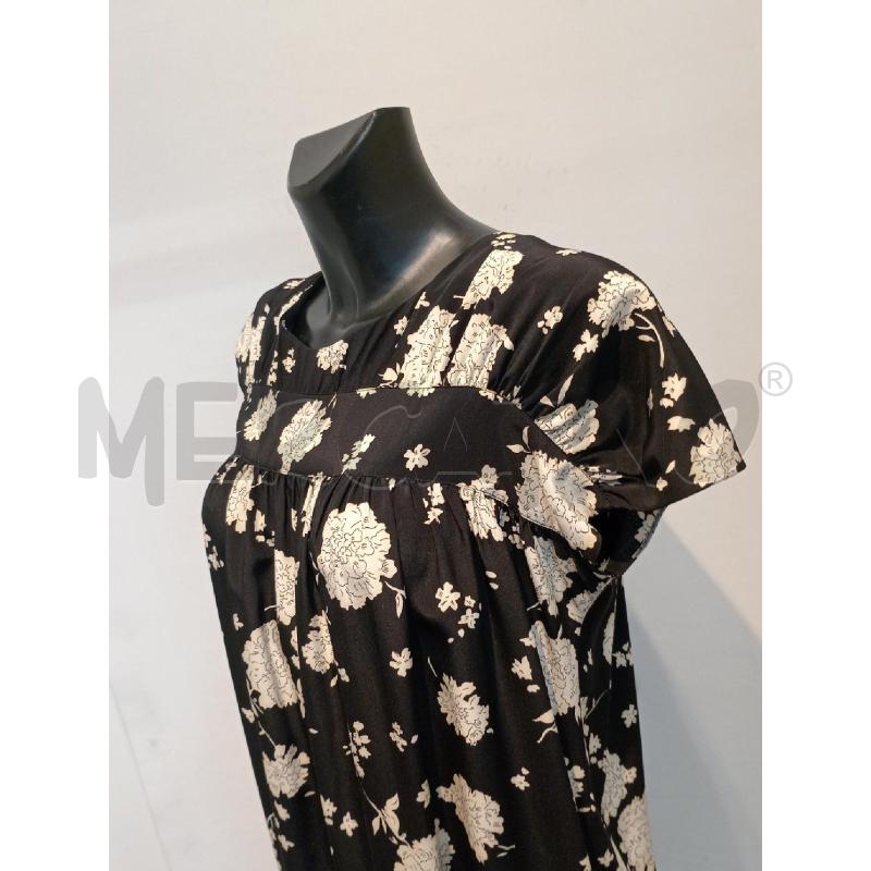VESTITO DONNA ASPESI SETA NERO CON FIORI BIANCHI | Mercatino dell'Usato Moncalieri bengasi 3