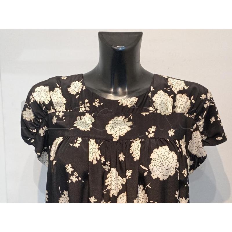 VESTITO DONNA ASPESI SETA NERO CON FIORI BIANCHI | Mercatino dell'Usato Moncalieri bengasi 4