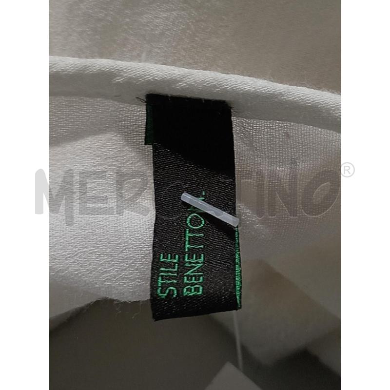 VESTITO DONNA BENETTON BIANCO LUNGO INSERTI PIZZO | Mercatino dell'Usato Moncalieri bengasi 5