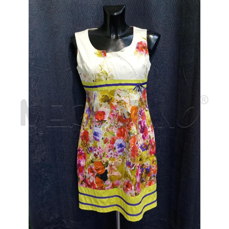 VESTITO DONNA CANNELLA VERDE FIORI ROSSI | Mercatino dell'Usato Moncalieri bengasi 1