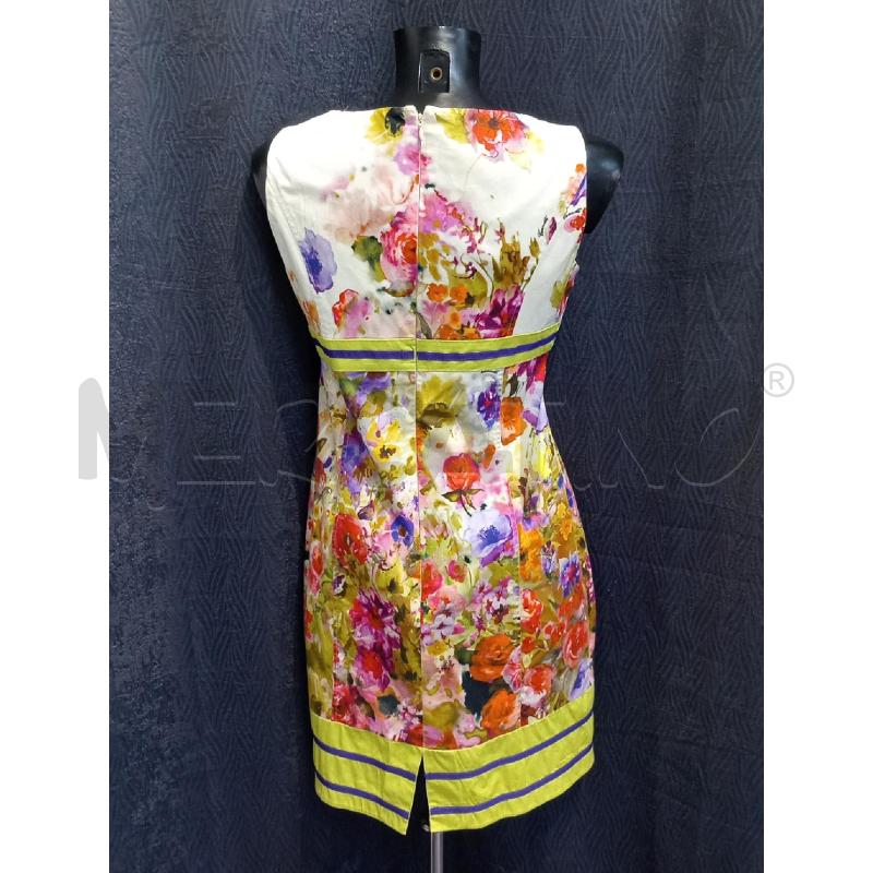 VESTITO DONNA CANNELLA VERDE FIORI ROSSI | Mercatino dell'Usato Moncalieri bengasi 2