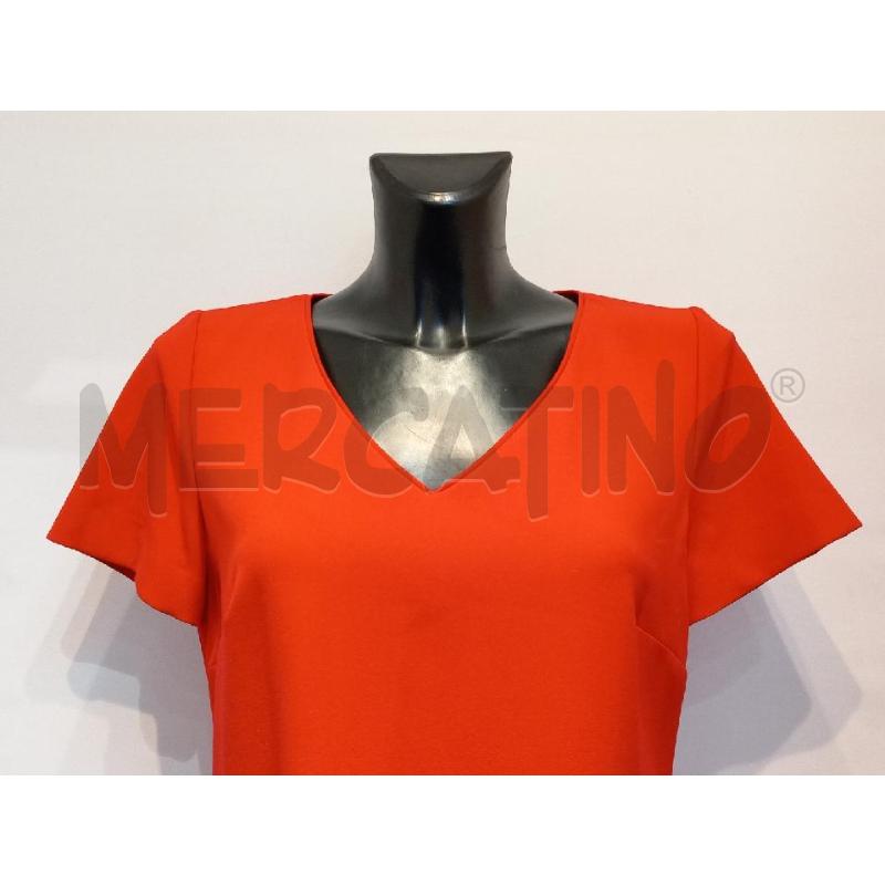 VESTITO DONNA CAROLL ROSSO SCOLLO V MEZZA MANICA | Mercatino dell'Usato Moncalieri bengasi 3