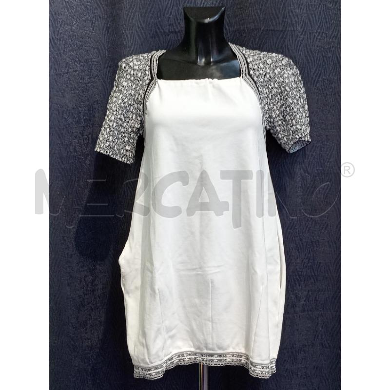 VESTITO DONNA CAVALLI CLASS BIANCO MANICA NERO BIANCO | Mercatino dell'Usato Moncalieri bengasi 1