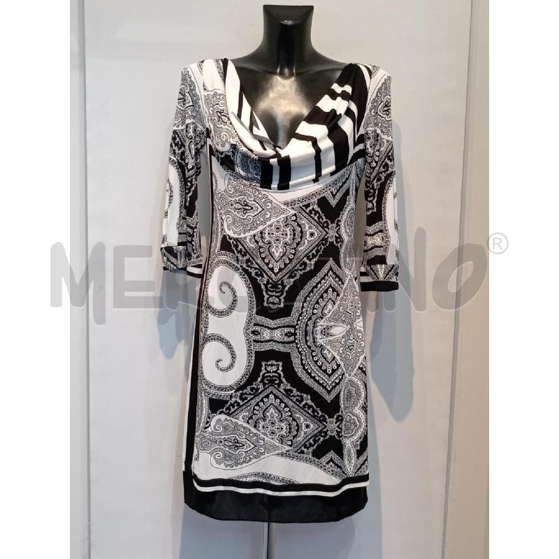 VESTITO DONNA CLASS ROBERTO CAVALLI BIANCO E NERO FANTASIA  | Mercatino dell'Usato Moncalieri bengasi 1