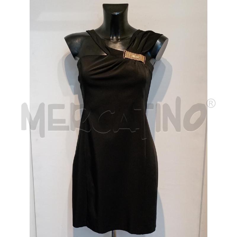 VESTITO DONNA CRISTINA GAVIOLI NERO CON PARTICOLARE DORATO SPALLA | Mercatino dell'Usato Moncalieri bengasi 1