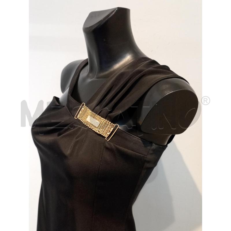VESTITO DONNA CRISTINA GAVIOLI NERO CON PARTICOLARE DORATO SPALLA | Mercatino dell'Usato Moncalieri bengasi 3
