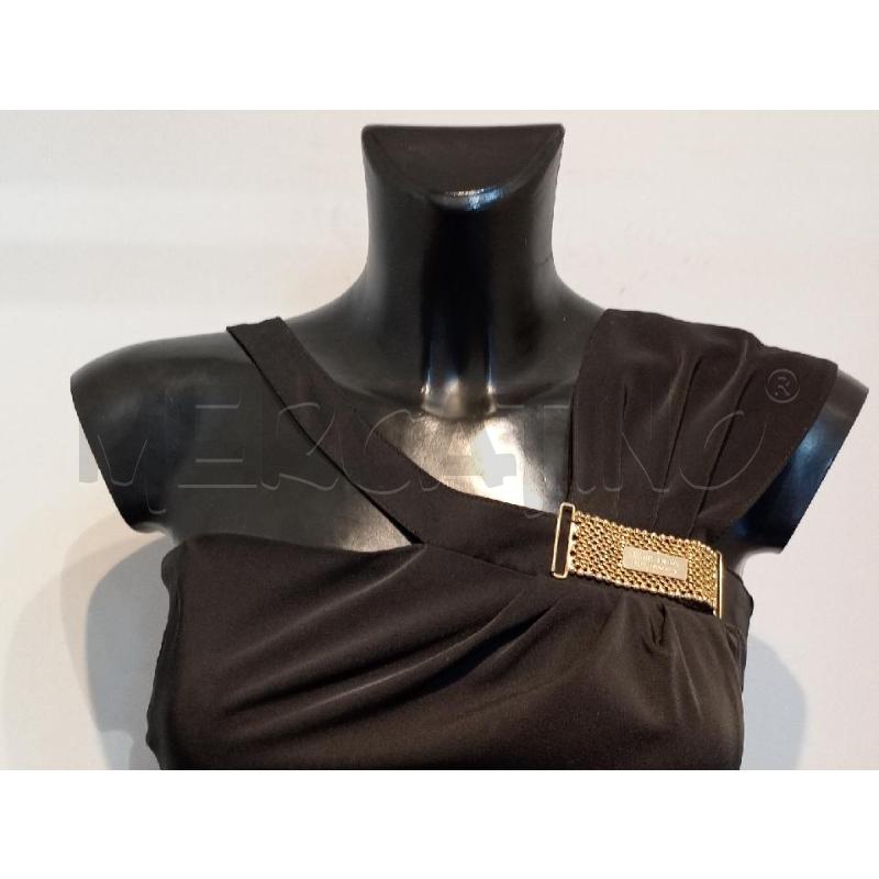 VESTITO DONNA CRISTINA GAVIOLI NERO CON PARTICOLARE DORATO SPALLA | Mercatino dell'Usato Moncalieri bengasi 4